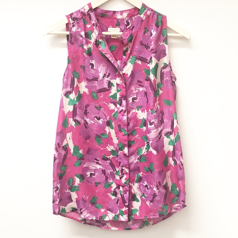 J. CREW Sleeveless Button Down Blouse, Size 2